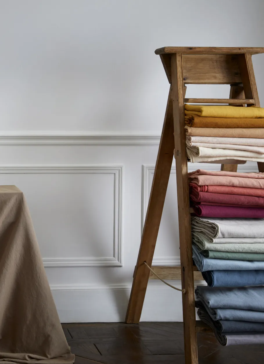 Bouchara Nappe^NAPPE COTON ET LIN FINITION BOURDON GRAND FORMAT