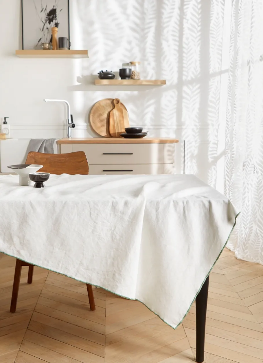 Bouchara Nappe^NAPPE COTON LIN FINITION BOURDON