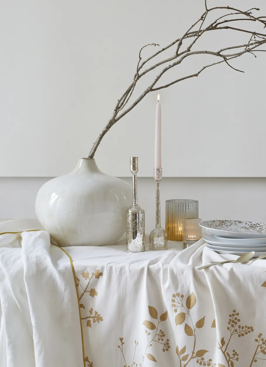 Bouchara Nappe^NAPPE COTON LIN FINITION BOURDON