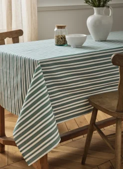 Bouchara Nappes Enduites & Anti-Taches|Nappe^NAPPE EN COTON ENDUITE IMPRIMÉ RAYÉ