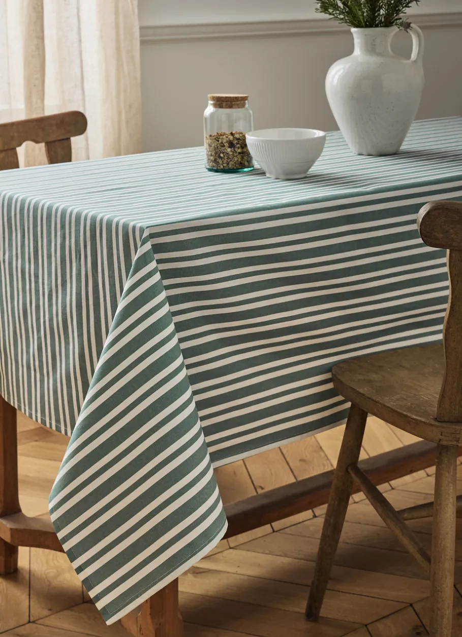 Bouchara Nappes Enduites & Anti-Taches|Nappe^NAPPE EN COTON ENDUITE IMPRIMÉ RAYÉ
