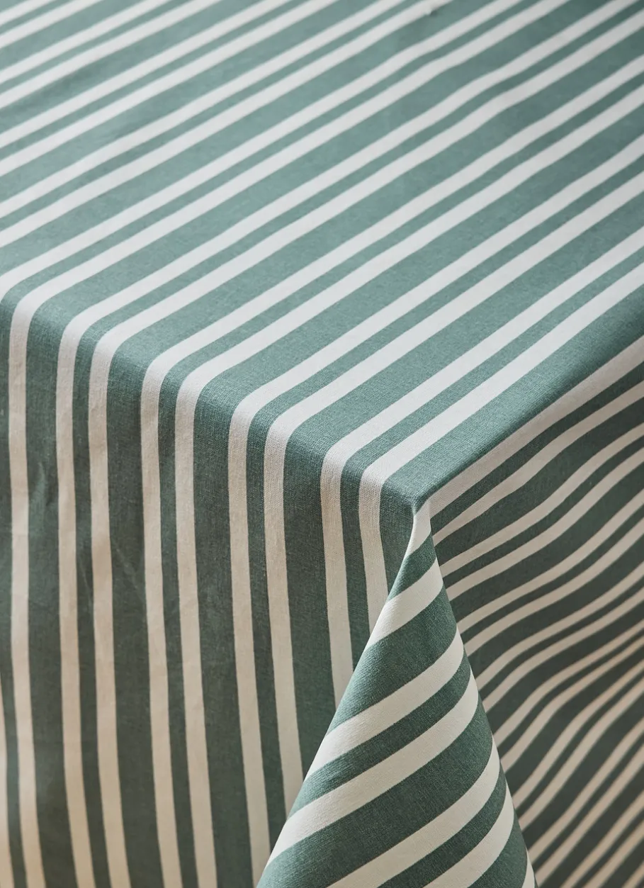 Bouchara Nappes Enduites & Anti-Taches|Nappe^NAPPE EN COTON ENDUITE IMPRIMÉ RAYÉ