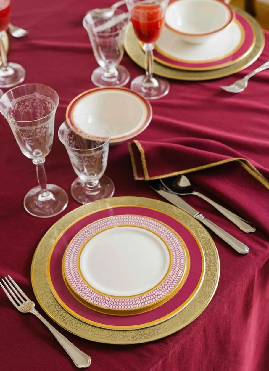 Bouchara Nappe|Table De Noël^NAPPE EN COTON POINT BOURDON DORÉ