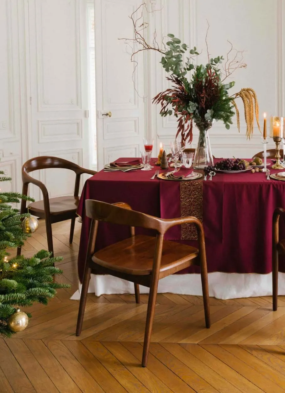 Bouchara Nappe|Table De Noël^NAPPE EN COTON POINT BOURDON DORÉ