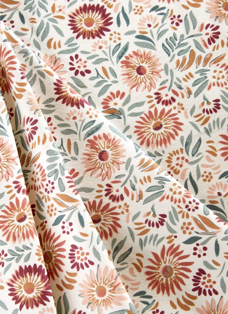 Bouchara Nappes Enduites & Anti-Taches|Nappe^NAPPE ENDUITE FLEURS ROSY