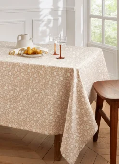 Bouchara Nappe^NAPPE FLEURIE EN COTON ENDUIT