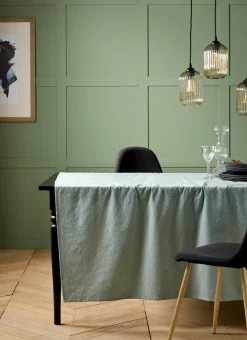 Bouchara Nappe^NAPPE JACQUARD FLORAL REJA VERT D'EAU