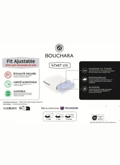 Bouchara Oreiller, Traversin^OREILLER RECTANGULAIRE À MÉMOIRE DE FORME