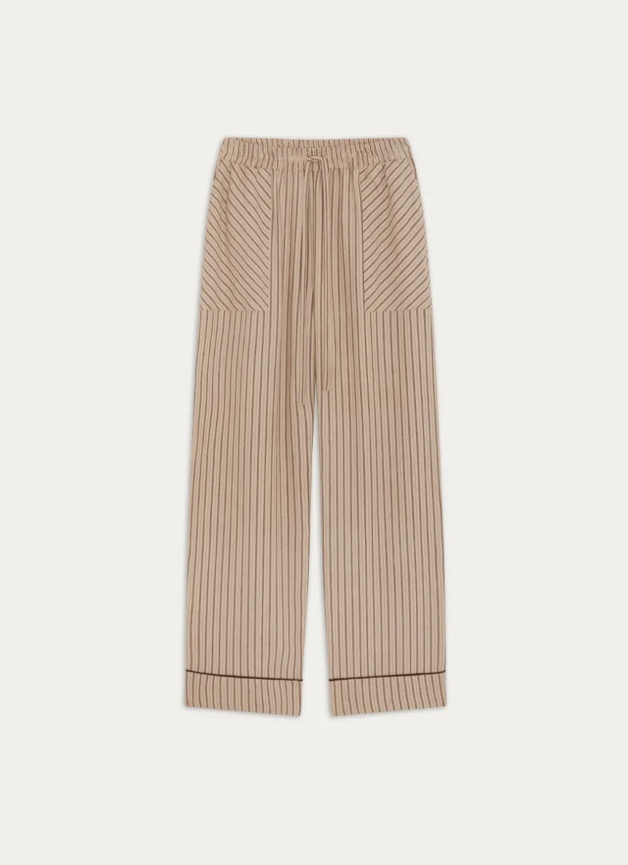 Bouchara Pyjama, Chemise De Nuit^PANTALON DROIT EN COTON À RAYURES