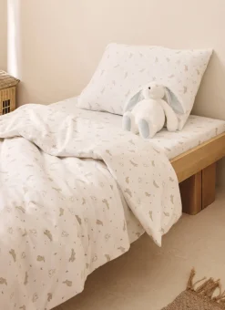 Enfant Bouchara Linge De Lit^PARURE DE LIT BÉBÉ EN JERSEY IMPRIMÉ LAPIN