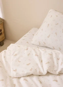 Enfant Bouchara Linge De Lit^PARURE DE LIT BÉBÉ EN JERSEY IMPRIMÉ LAPIN