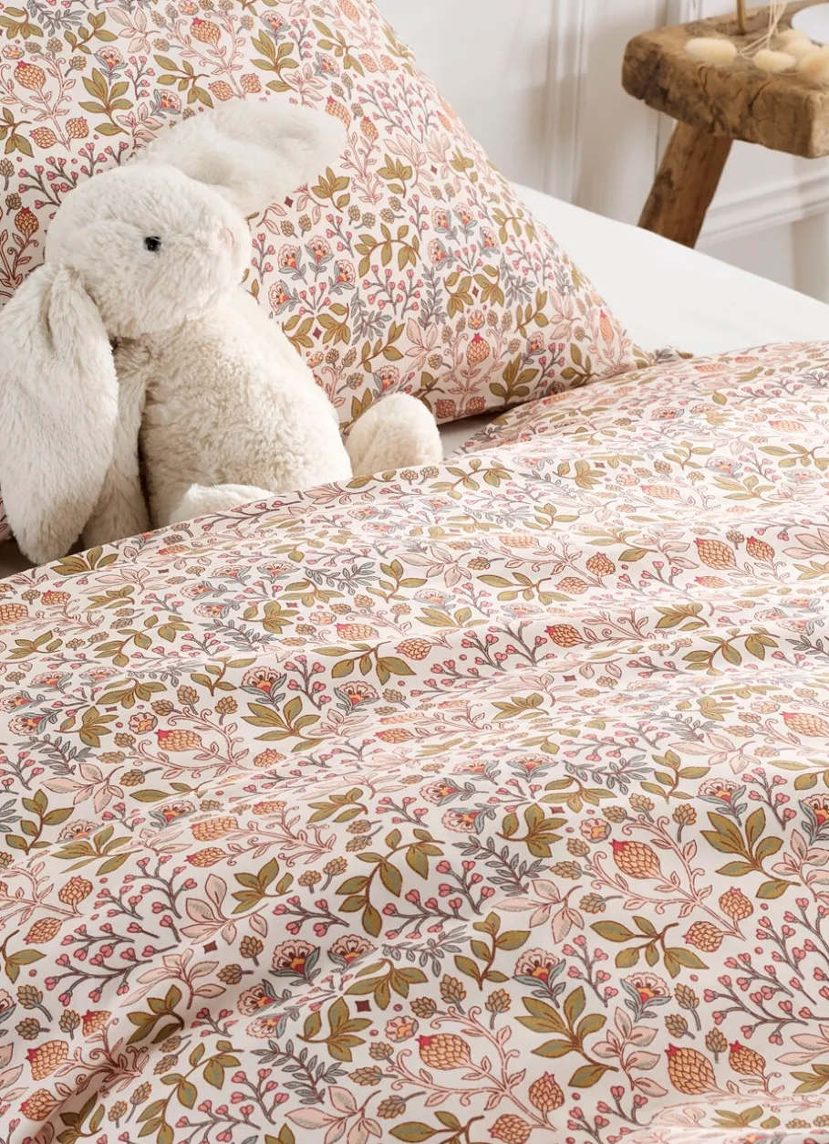 Enfant Bouchara Linge De Lit^PARURE DE LIT ENFANT EN PERCALE MOTIF FLEURI JAISA