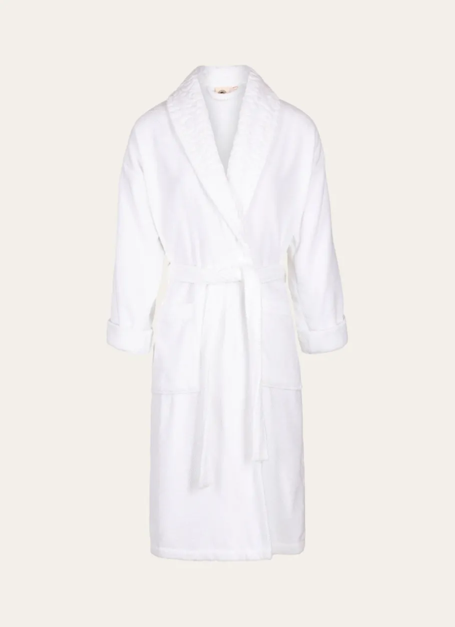 Bouchara Peignoir Éponge|Linge De Bain Uni^PEIGNOIR COL VELOURS CISELÉ