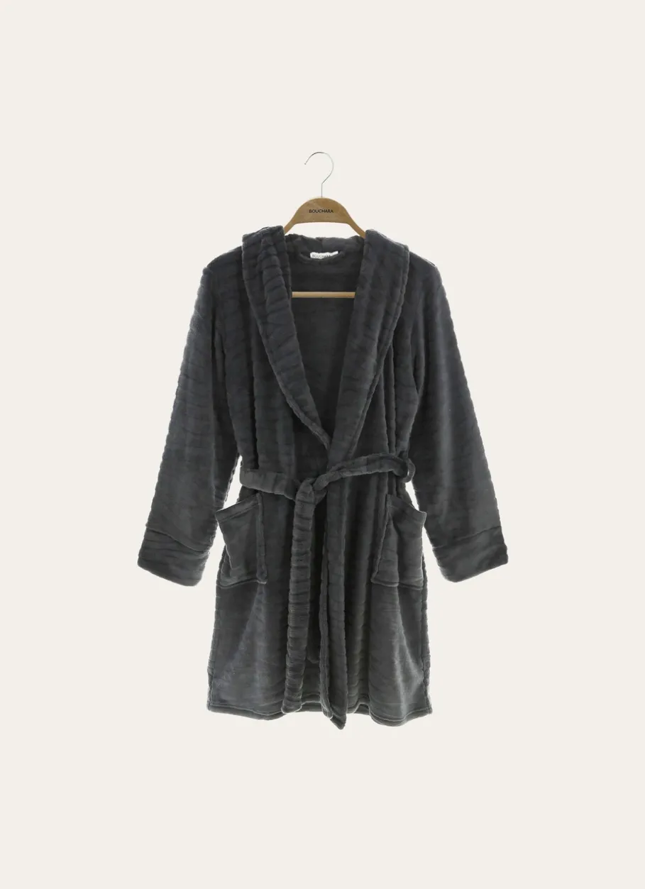 Bouchara Peignoir^PEIGNOIR COURT EN VELOURS POLAIRE
