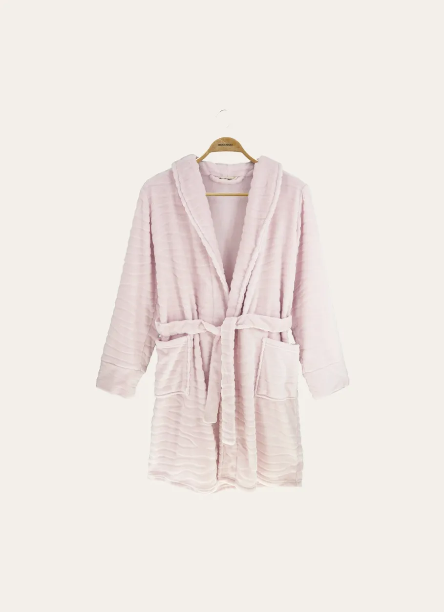 Bouchara Peignoir^PEIGNOIR COURT EN VELOURS POLAIRE