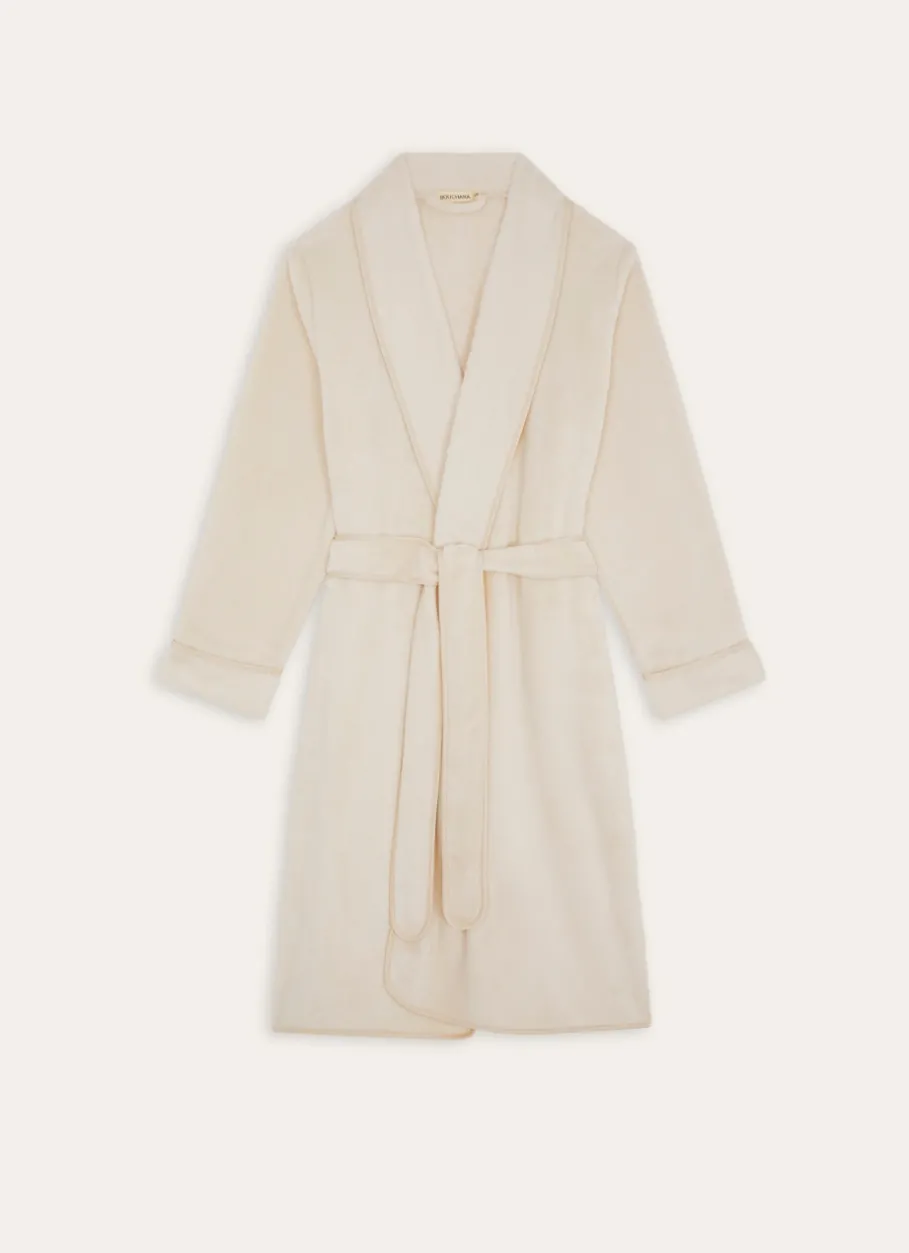 Bouchara Peignoir|Chambre De Noël^PEIGNOIR EN POLAIRE AVEC DÉTAIL SATIN