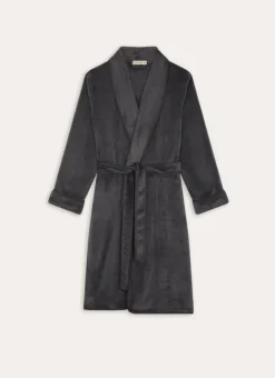 Bouchara Peignoir^PEIGNOIR EN POLAIRE AVEC DÉTAIL SATIN