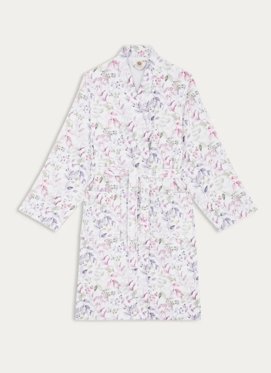 Bouchara Peignoir Éponge^PEIGNOIR FORME KIMONO EN VELOURS IMPRIMÉ