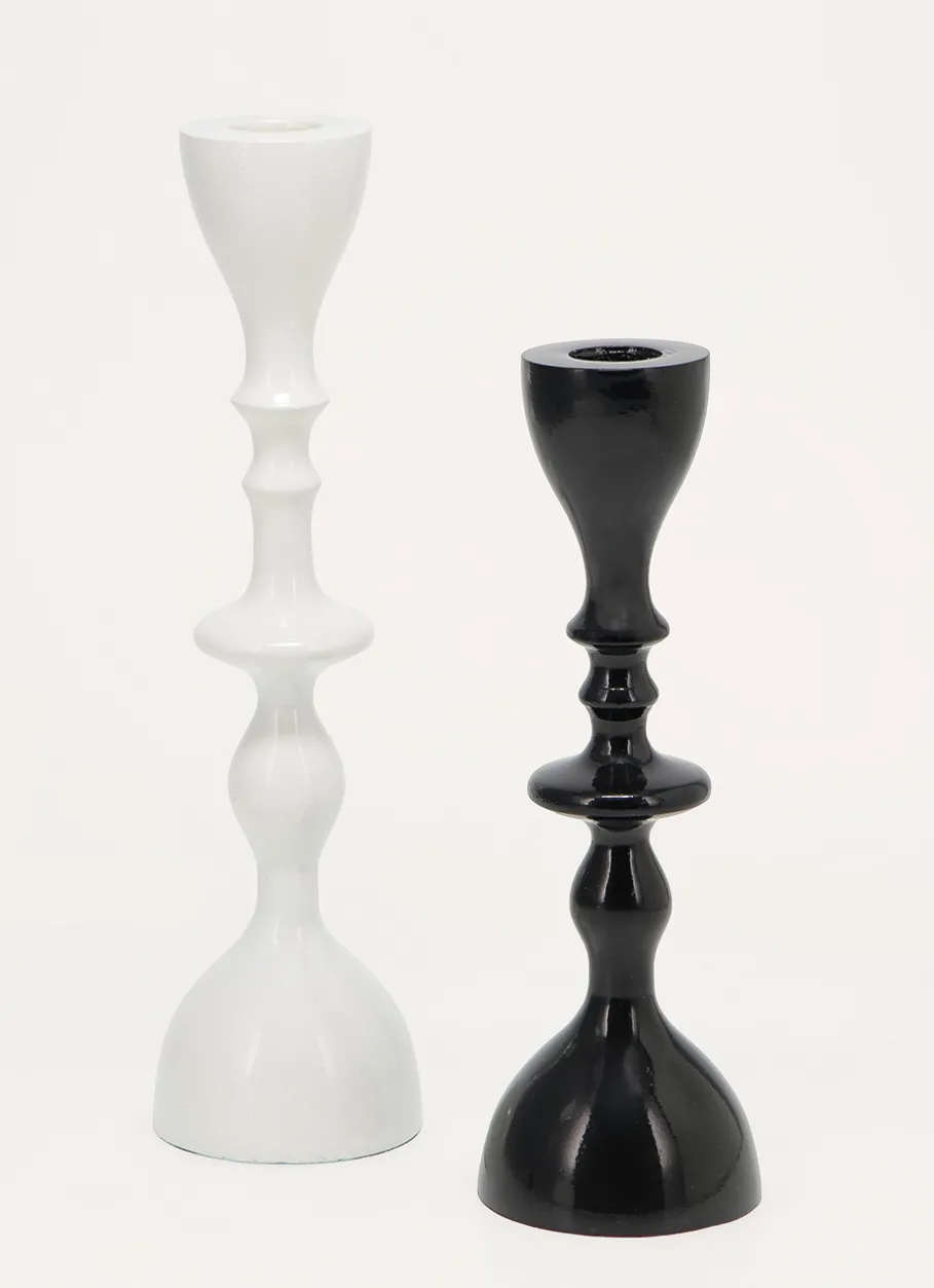 Bouchara Bougeoir, Lanterne^PETIT BOUGEOIR EN ALUMINIUM FINITION LAQUÉE