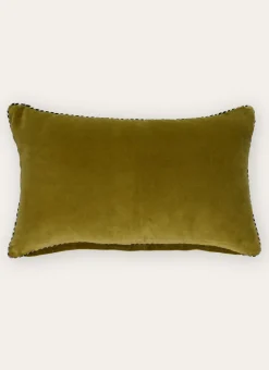 Bouchara Coussin, Coussin De Sol^PETIT COUSSIN EN VELOURS AVEC PASSEPOIL RAYÉ