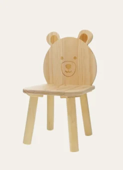 Enfant Bouchara Decoration, Rangement^PETITE CHAISE EN BOIS AVEC DOSSIER TÊTE D'OURS