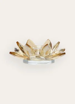 Bouchara Bougeoir, Lanterne^PHOTOPHORE FLEUR EN VERRE SCULPTÉ