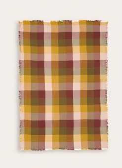 Bouchara Plaid^PLAID À CARREAUX EN GAZE DE COTON TISSÉ-TEINT