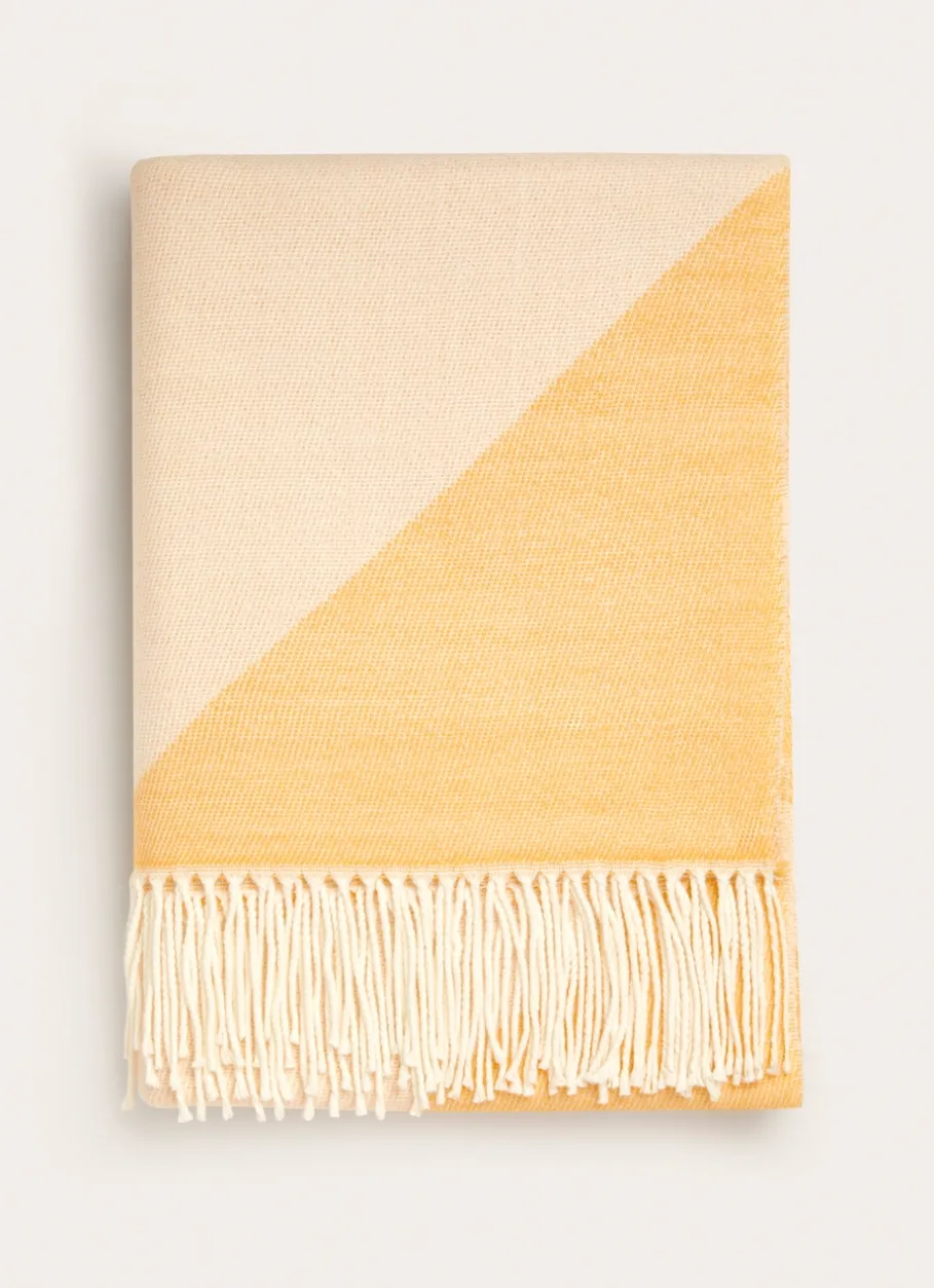 Bouchara Plaid^PLAID À FRANGES TISSÉ TEINT MOTIF GÉOMÉTRIQUE