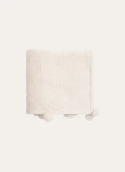 Bouchara Plaid|Jete De Lit, Edredon^PLAID EN SHERPA AVEC FINITIONS POMPONS