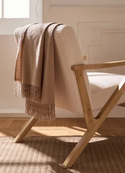 Bouchara Plaid|Jete De Lit, Edredon^PLAID TISSÉ UNI RIVAGE