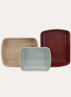 Bouchara Plat, Plateau^PLAT À FOUR BICOLORE EN CÉRAMIQUE MOYEN FORMAT