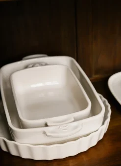 Bouchara Plat, Plateau^PLAT À FOUR EN GRÈS RECTANGLE AUTHENTIQUE