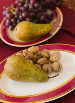 Bouchara Plat, Plateau^PLAT DE PRÉSENTATION EN PORCELAINE ESPRIT VÉNITIEN