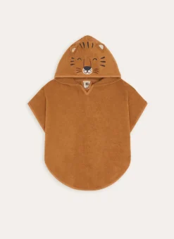Enfant Bouchara Linge De Bain^PONCHO DE BAIN EN ÉPONGE TËTE DE TIGRE BRODÉE