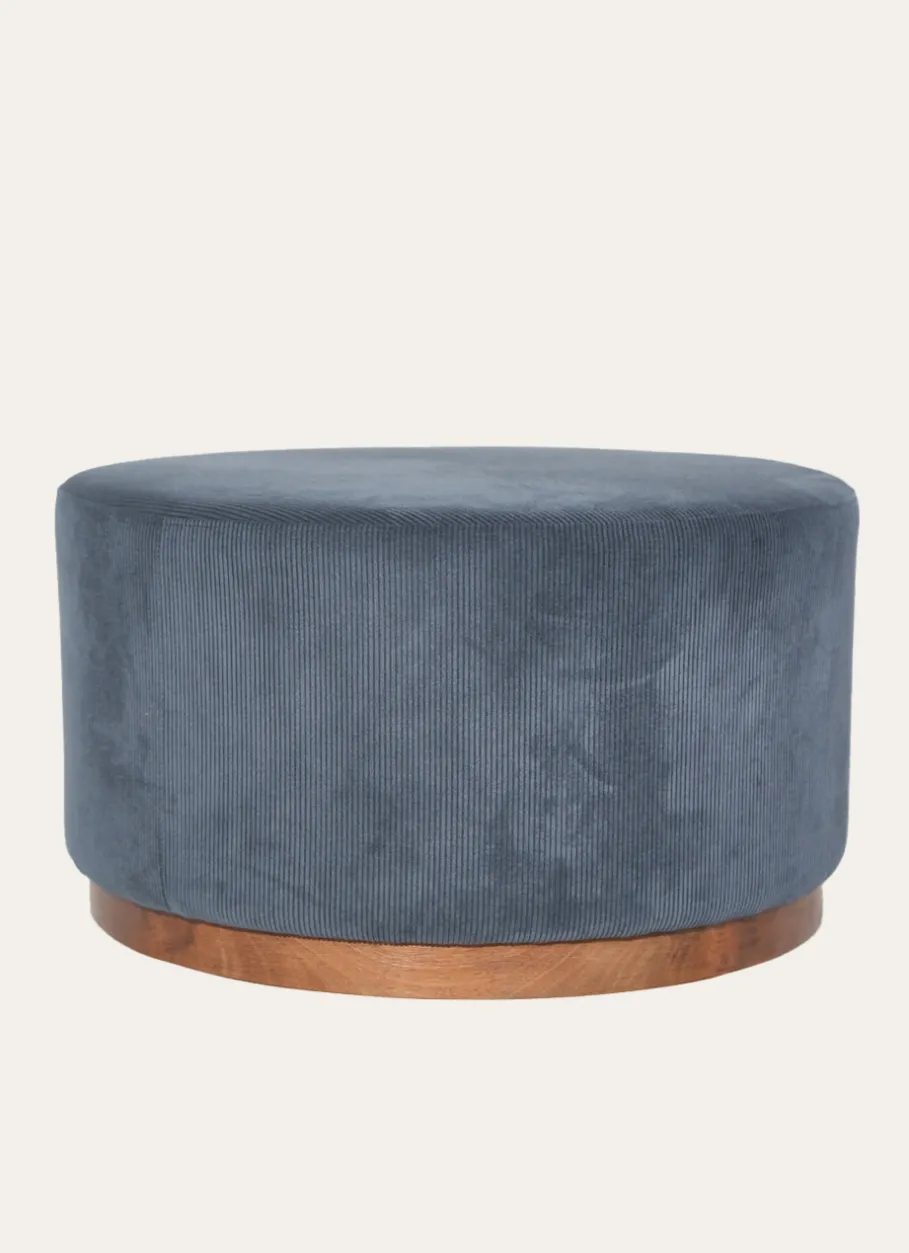 Bouchara Pouf, Tabouret, Chaise^POUF CÔTELÉ BAS EN BOIS RIBS