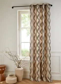 Bouchara Rideau^RIDEAU BRODÉ DESSIN FEUILLAGE