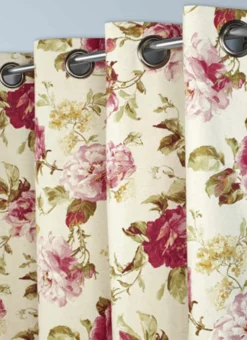 Bouchara Rideau^RIDEAU EN COTON ET LIN À MOTIFS FLEURS