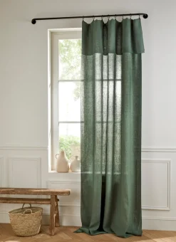 Bouchara Rideau^RIDEAU EN LIN LAVÉ BOURDON