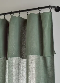 Bouchara Rideau^RIDEAU EN LIN LAVÉ BOURDON