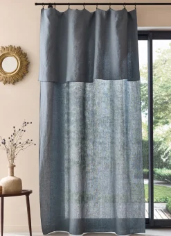 Bouchara Rideau^RIDEAU EN LIN LAVÉ BOURDON