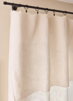 Bouchara Rideau^RIDEAU EN LIN LAVÉ BOURDON