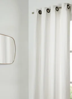 Bouchara Rideau^RIDEAU EN LIN LAVÉ DOUBLÉ EN COTON