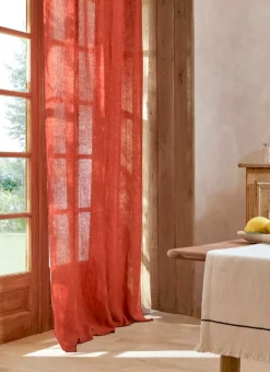 Bouchara Rideau^RIDEAU EN LIN LAVÉ ET BOURDON