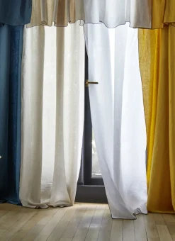 Bouchara Rideau^RIDEAU EN LIN LAVÉ ET BOURDON