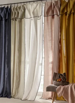 Bouchara Rideau^RIDEAU EN LIN LAVÉ ET BOURDON