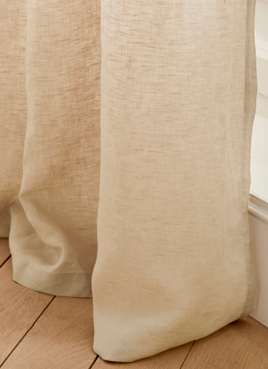 Bouchara Rideau^RIDEAU EN LIN LAVÉ UNI