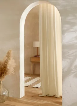 Bouchara Rideau^RIDEAU EN LIN UNI ÉPAIS ET TEXTURÉ