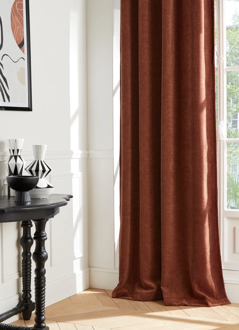 Bouchara Rideau^RIDEAU EN VELOURS CHENILLE UNI