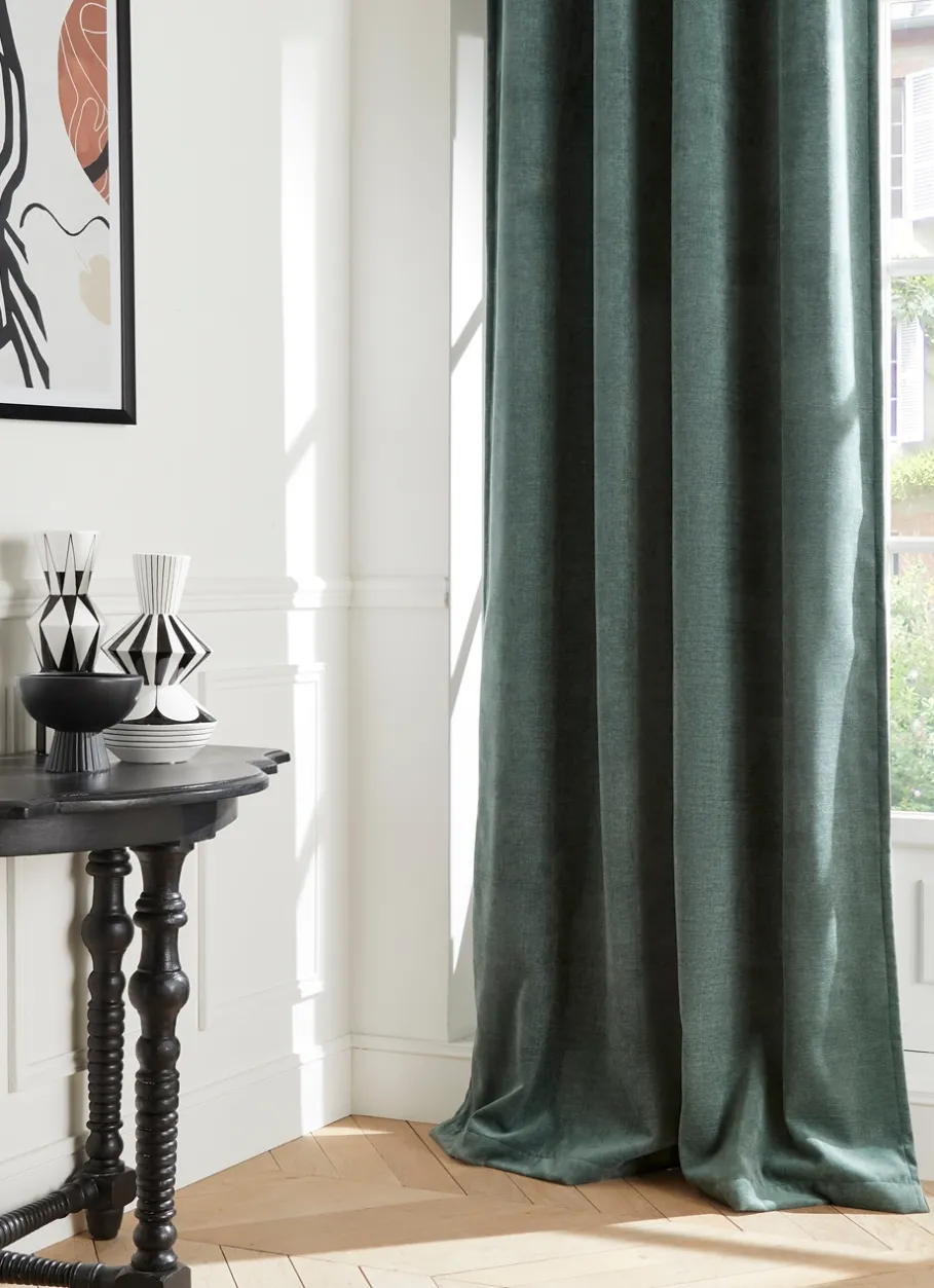 Bouchara Rideau^RIDEAU EN VELOURS CHENILLE UNI