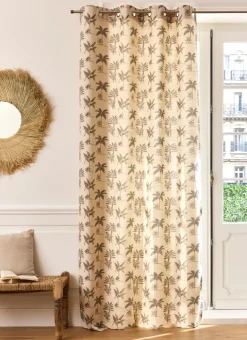 Bouchara Rideau^RIDEAU FLUIDE IMPRIMÉ VÉGÉTAL EN COTON